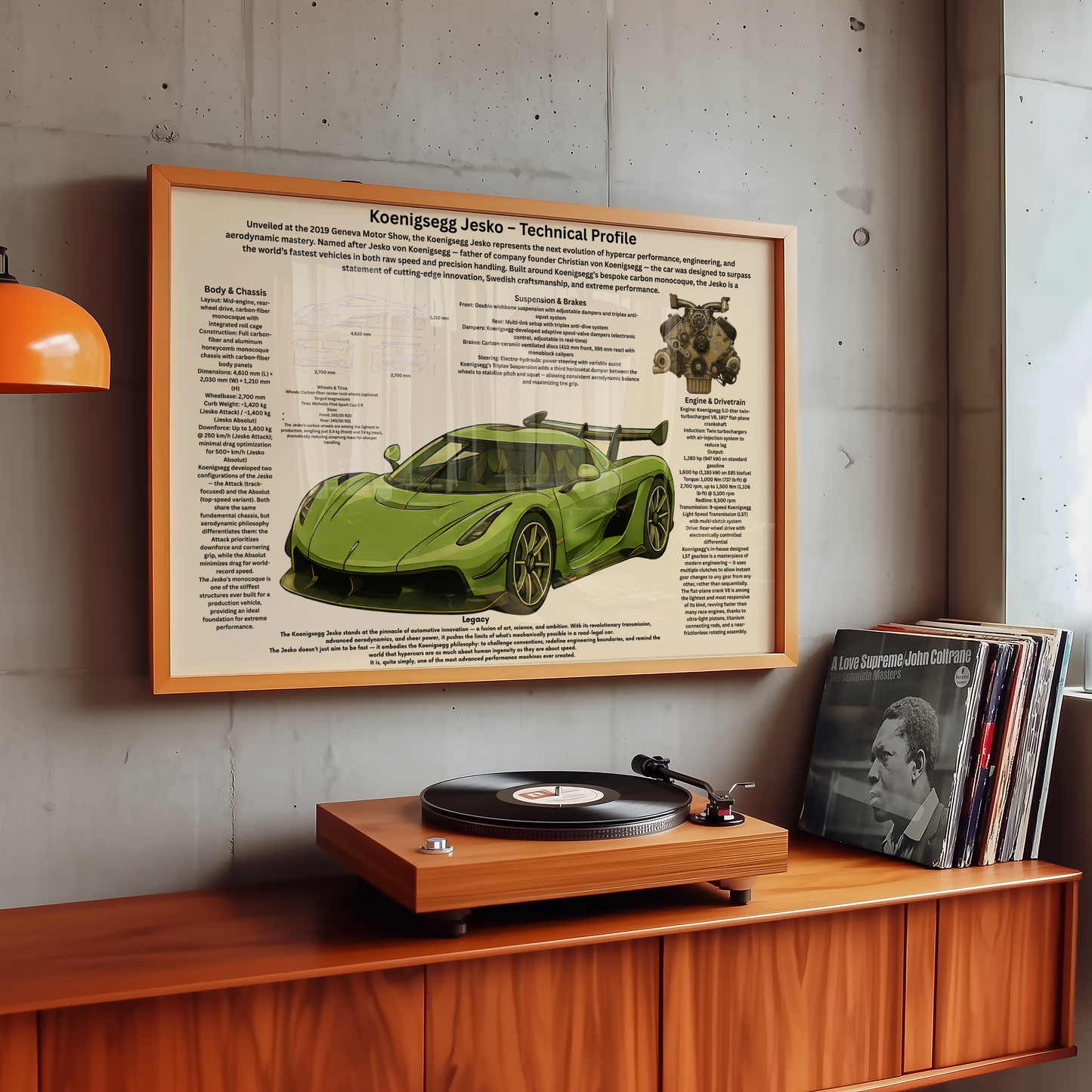 Poster Inspired by Koenigsegg Jesko (2019–Present) – Technical Profile