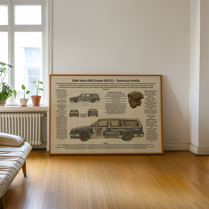 1994 Volvo 850 Estate BTCC Inspirerad – Teknisk Profilposter
