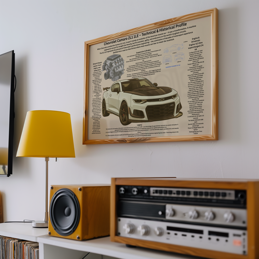 Supercharged Track-Focused Muscle Car Poster – Technical &amp; Historical Profile (2018–2024)