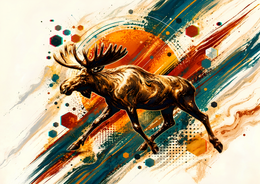 Nordisk Älg – Modern Wildlife Poster
