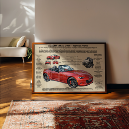 Mazda MX-5 Miata Poster – Technisches & Historisches Profil (2024)