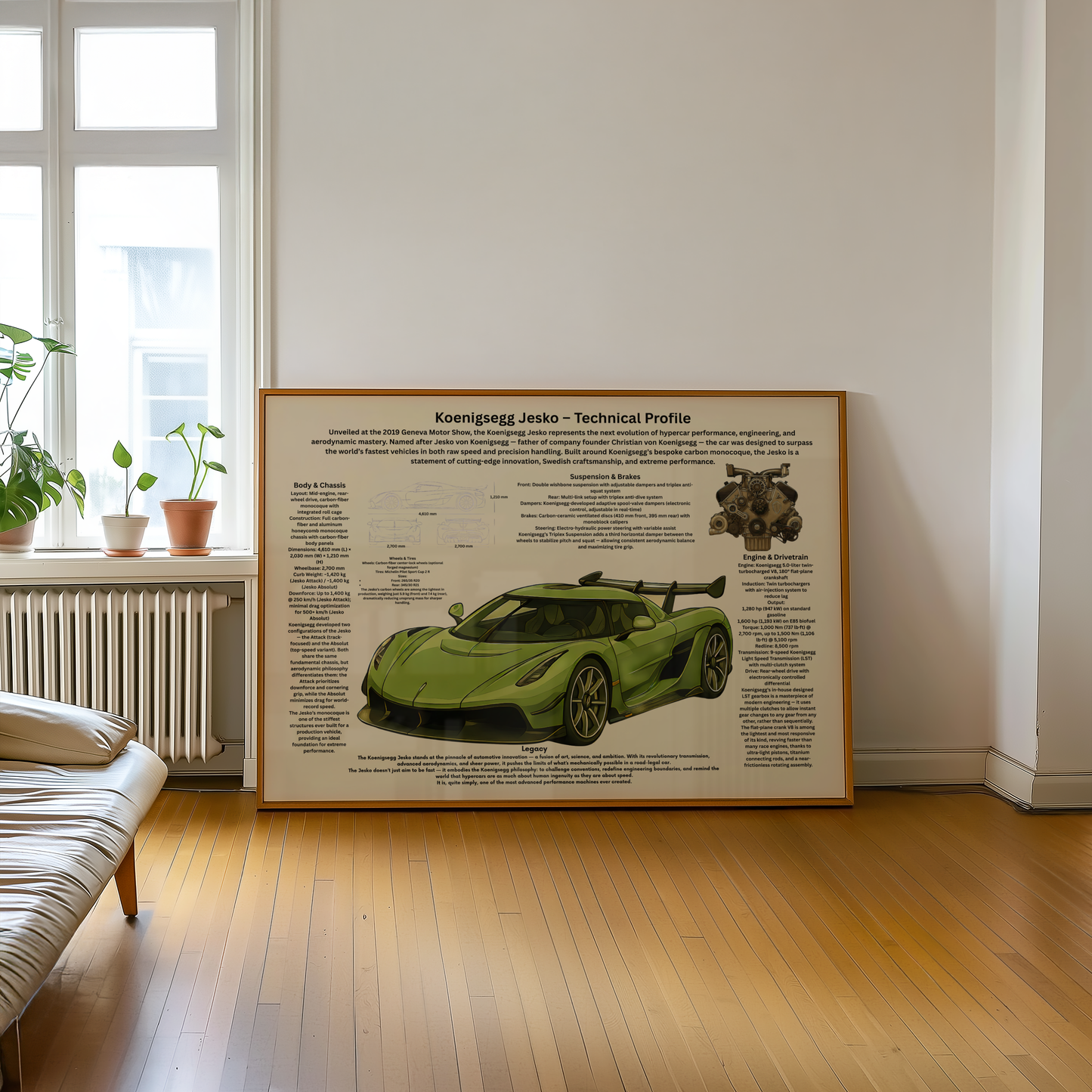 Poster Inspired by Koenigsegg Jesko (2019–Present) – Technical Profile